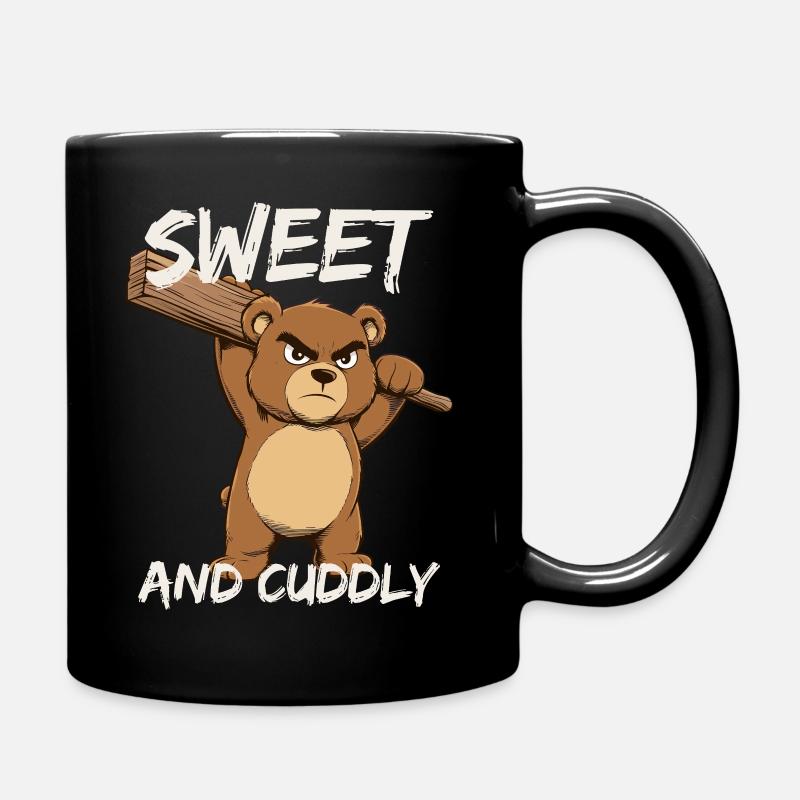 Grimmiger Bär – Sweet and Cuddly - Tasse einfarbig - Schwarz