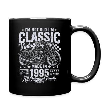 1995 Vintage Born Motorcycle Birthday Gift - Full Colour Mug - black - Right