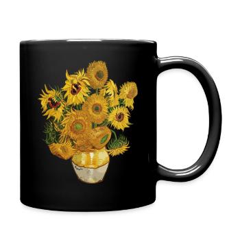 Sunflowers van Gogh - Full Colour Mug - black - Right