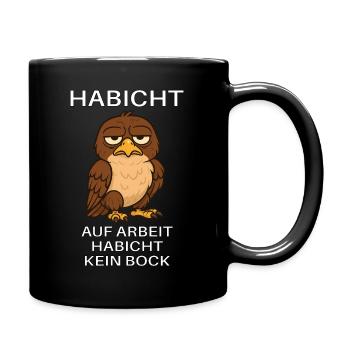 Hawk German Memes Work Trainee Gen Z - Full Colour Mug - black - Right
