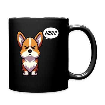 Nein Corgi Corgis Welsh Corgi Corgibesitzer Corgis - Tasse einfarbig - Schwarz - Rechts