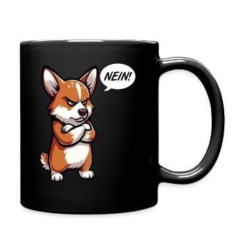 Nein Corgi Corgis Welsh Corgi Corgibesitzer Corgis - Tasse einfarbig - Schwarz - Rechts