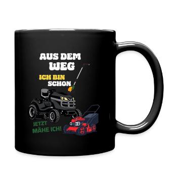 Birthday lawn tractor - Age design yourself - Full Colour Mug - black - Right