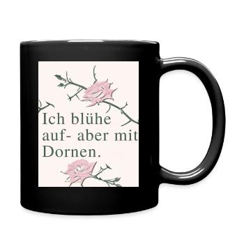 Flower theme with Sleeping Beauty design - Full Colour Mug - black - Right