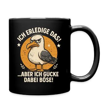 Je fais le drôle de drôle de dicton de bureau de la mouette - Mug uni - noir - Droite