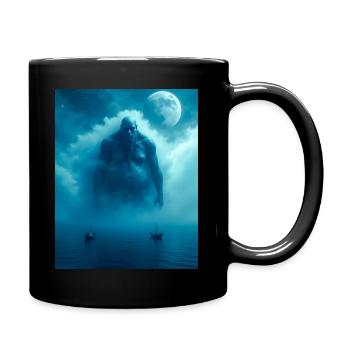 Umibōzu, japanischer Meeresgeist der pazifischen Folklore - Tasse einfarbig - Schwarz - Rechts