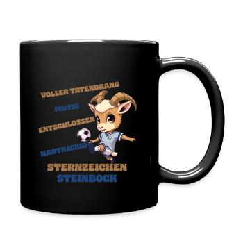 Footballer characteristics Zodiac sign Capricorn - Full Colour Mug - black - Right