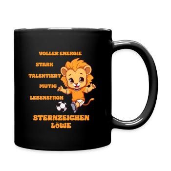 Caractéristiques de Football Zodiac Leo Enfants - Mug uni - noir - Droite
