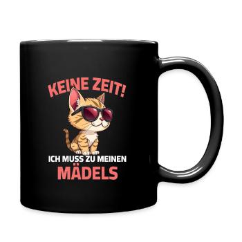 Cat Sayings Cat Sayings Cat Saying No Time Girls - Full Colour Mug - black - Right