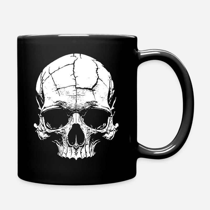 Totenkopf Skull Schädel - Full Colour Mug - black