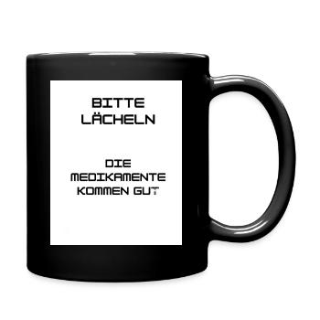 Keep Smiling - Tasse einfarbig - Schwarz - Rechts