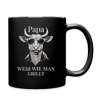 Papa sait faire des grillades – le culte du BBQ ! - Mug uni - noir - Droite