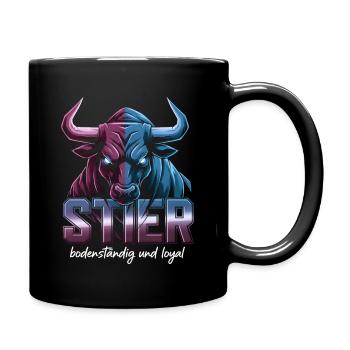 Taurus Zodiac Sign - Full Colour Mug - black - Right