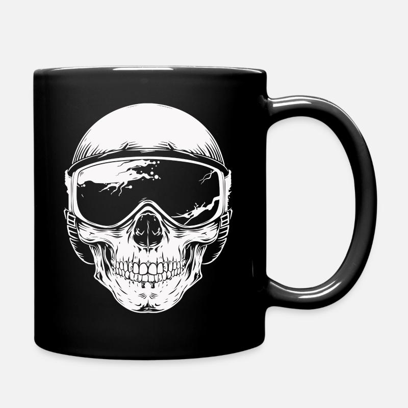 Lunettes de motard Skull - Mug uni - noir