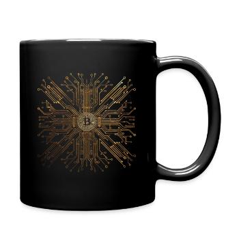 Bitcoin Chip - Full Colour Mug - black - Right