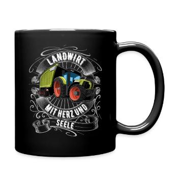 Landwirt - Tasse einfarbig - Schwarz - Rechts