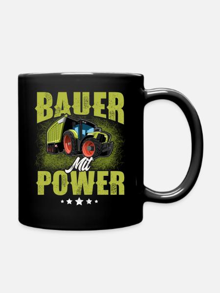 Landwirt Bauer - Tasse einfarbig - Schwarz