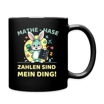 Lapin de mathématiques avec calculatrice et tableau noir - Mug uni - noir - Droite