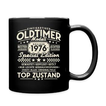 Oldtimer 1976 Jahrgang Vintage Retro Geburtstag - Tasse einfarbig - Schwarz - Rechts