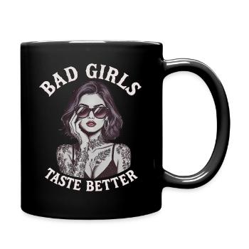 Bad Girls Taste Better Tattooed Girls B - Full Colour Mug - black - Right