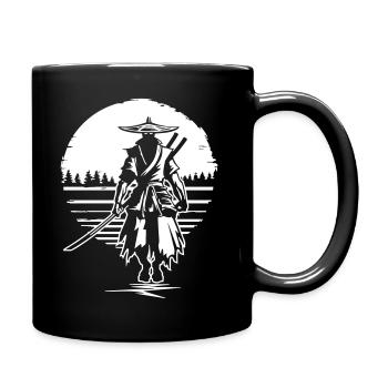 Samurai before sunset - Full Colour Mug - black - Right