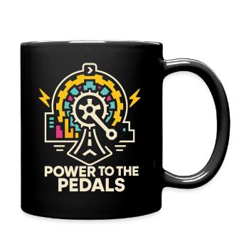 Futuristic bicycle design with lighting elements - Full Colour Mug - black - Right