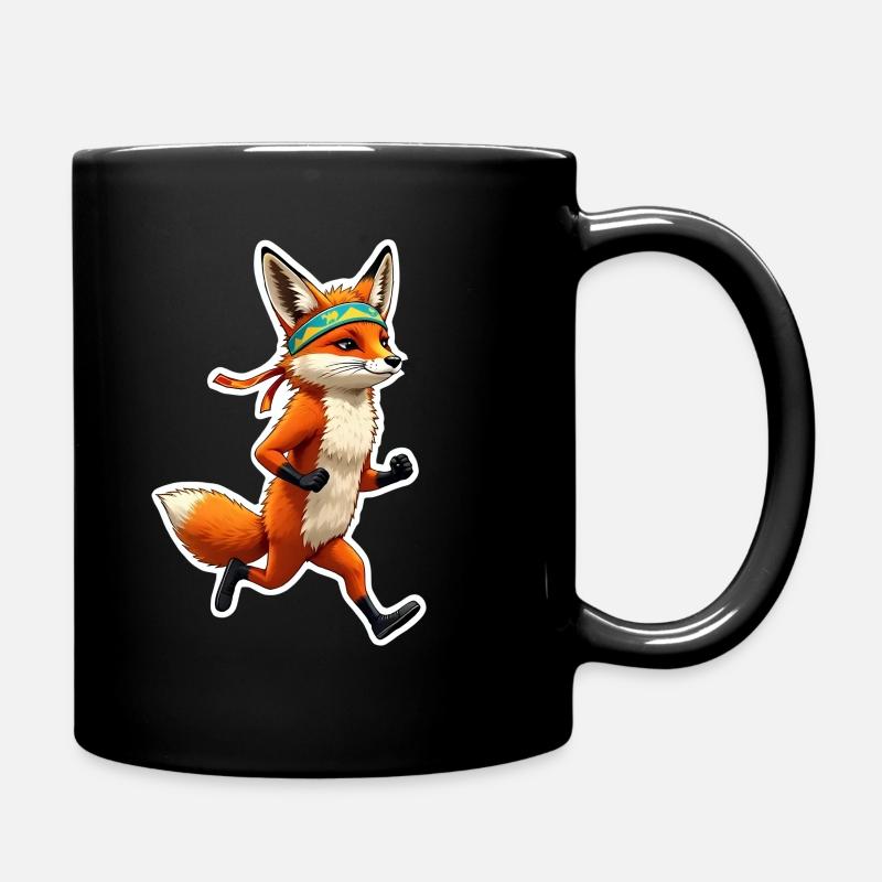 Let´s run, Fox - Tasse einfarbig - Schwarz