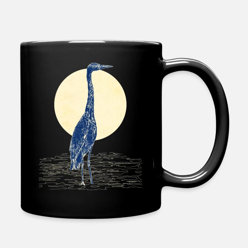 HÉRON CENDRÉ - Mug uni - noir