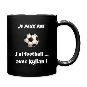I can't I football with Kylian - Full Colour Mug - black - Right