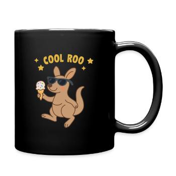 Cooles Roo - Tasse einfarbig - Schwarz - Rechts
