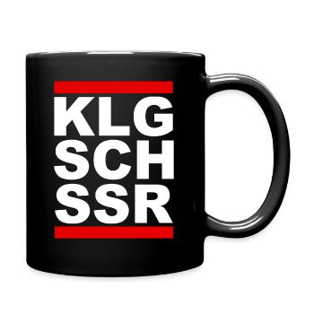 KLGSCHSSR - Klugscheisser - Besserwisser - Tasse einfarbig - Schwarz - Rechts