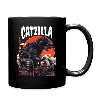 Catzilla Chat Japonais - Mug uni - noir - Droite