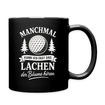 Lustiges Golf Golfer Golfsport - Tasse einfarbig - Schwarz - Rechts