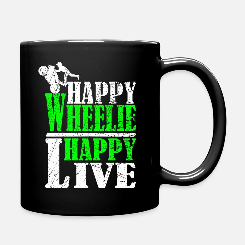 Wheelie Motif - Full Colour Mug - black