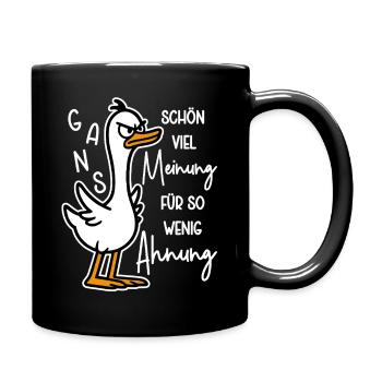 Goose a lot of opinion for so little idea - Full Colour Mug - black - Right