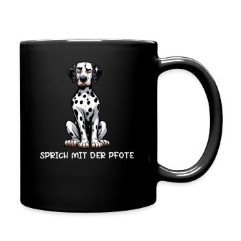 Talk to the paw Dalmatian Dalmatian Keeper - Full Colour Mug - black - Right