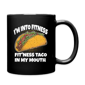 Taco Fitness dans ma bouche - Mug uni - noir - Droite