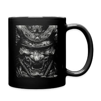 Demon mask in high contrast - Full Colour Mug - black - Right
