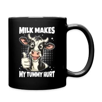 Laktose Intolerant Kuh Spruch - Tasse einfarbig - Schwarz - Rechts