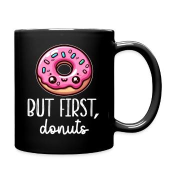 Kawaii Donut Erste Donuts - Tasse einfarbig - Schwarz - Rechts
