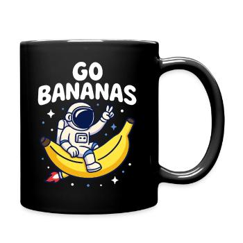 Go Bananas Astronaut Banana - Tasse einfarbig - Schwarz - Rechts