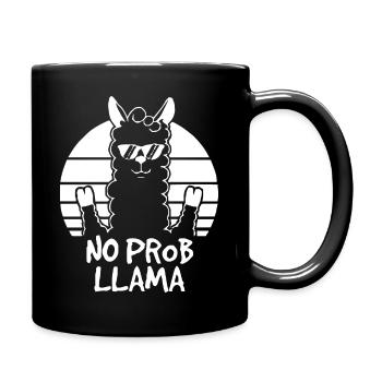 No Prob Llama Retro Soleil - Mug uni - noir - Droite