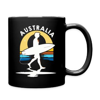 Surfer Australia at sunset - Full Colour Mug - black - Right