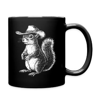 Chapeau de cowboy écureuil western - Mug uni - noir - Droite