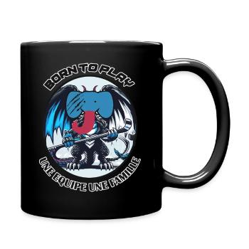 Born to Play Eishockey Monster - Tasse einfarbig - Schwarz - Rechts