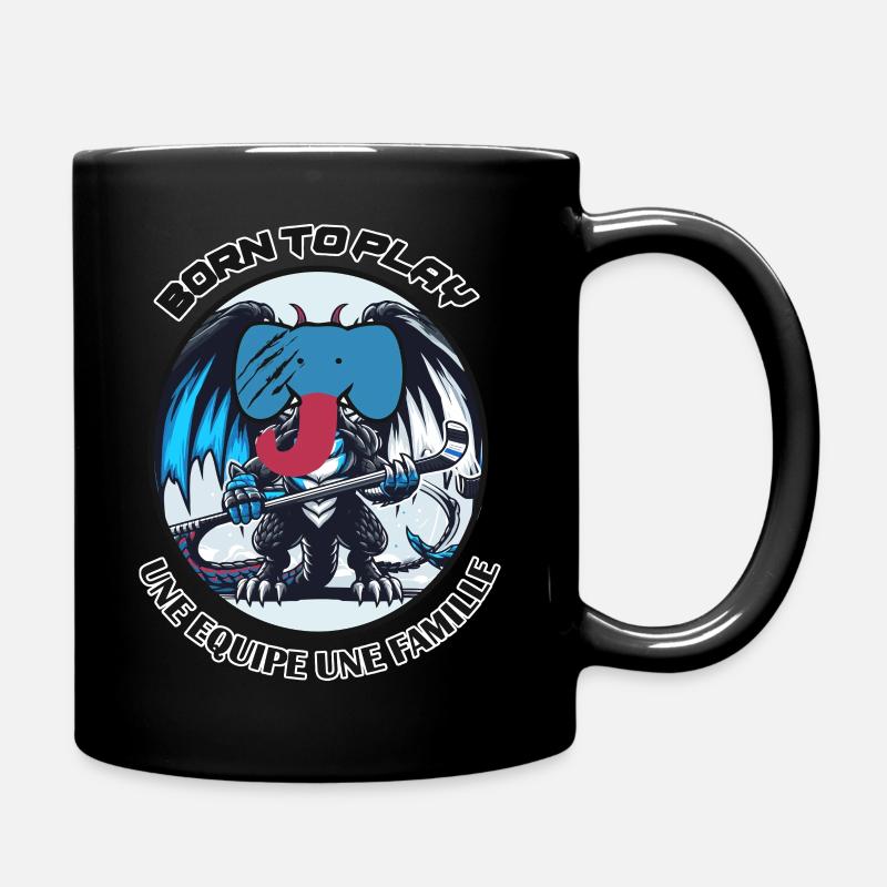 Born to Play Eishockey Monster - Tasse einfarbig - Schwarz