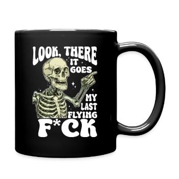 Halloween Squelette Volant F*ck - Mug uni - noir - Droite