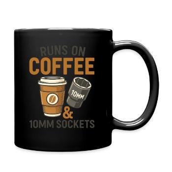 Fonctionne au café et à la douille de 10 mm - Mug uni - noir - Droite