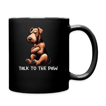 Talk to the Paw Airedale Terrier Airedale Owner - Full Colour Mug - black - Right