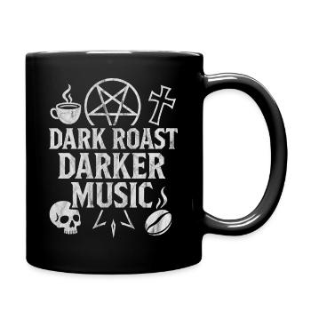 Dark Roast Kaffee Musik dunkel schwarz - Tasse einfarbig - Schwarz - Rechts